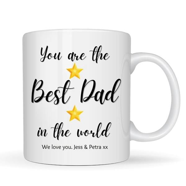 Personalised Best Dad Stars Mug | Birthday Father's Day Gift