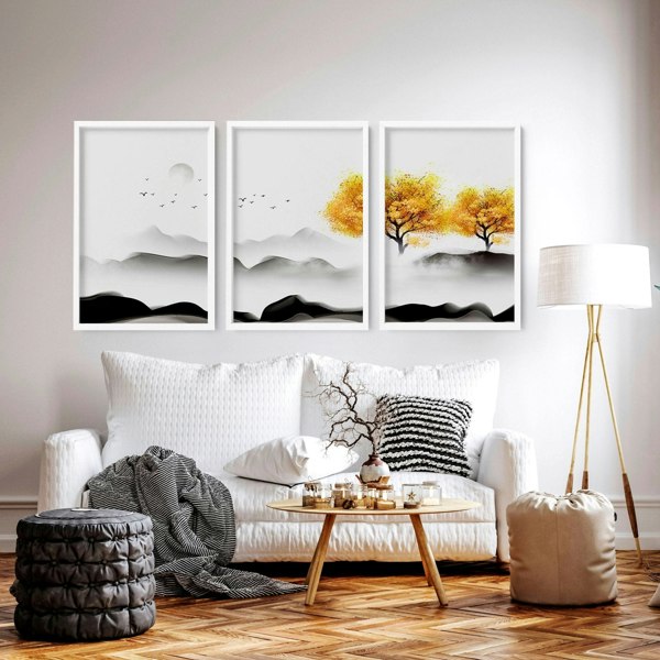 Japanese decor art prints | set of 3 framed wall art