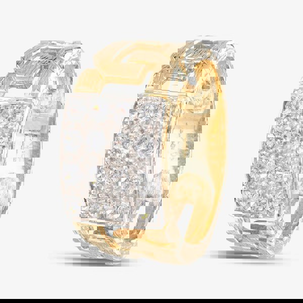 T. H. Baker 9ct Yellow Gold Cubic Zirconia Curb Chain Shoulder Ring 11270