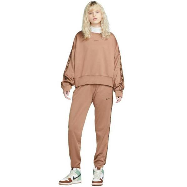 Nike Womens/Ladies Taped Jogging Bottoms - Brown - 