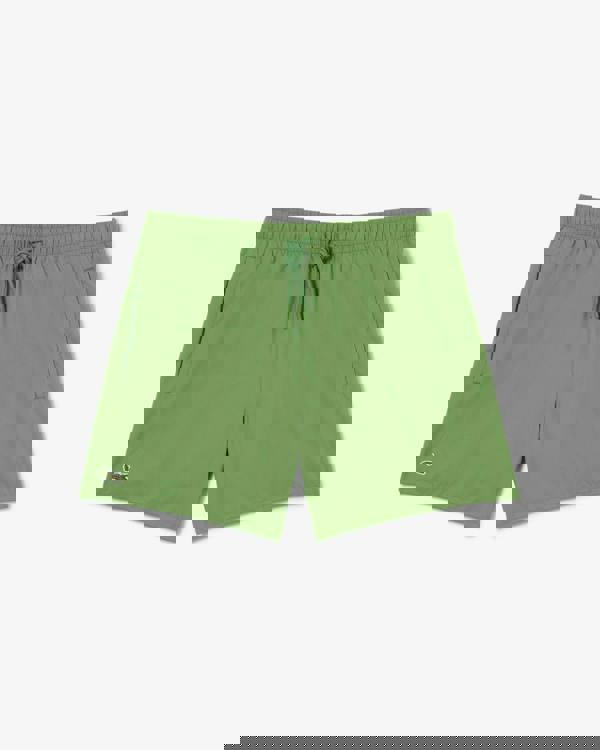 Lacoste Mens Light Quick-Dry Swim Shorts - Lamb's Lettuce/Green 37I | CHO | Designer Mens Swim Shorts