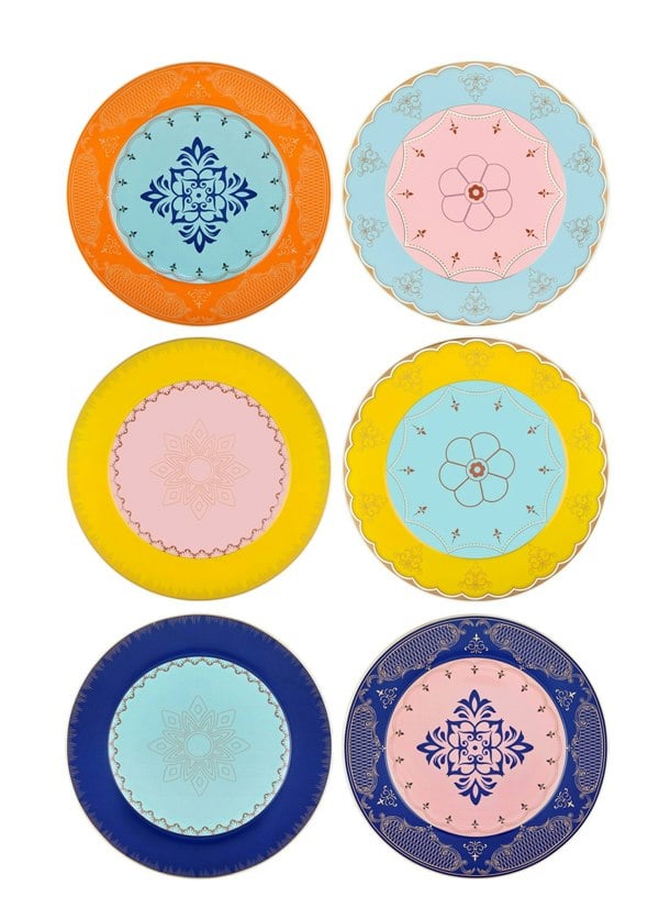 Rozi Muse Collection Porcelain Dinner Plates (Set of 6)