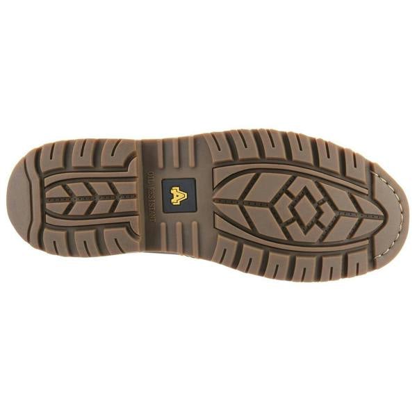 Amblers Safety Amblers FS165 Mens Steel Toe/Midsole Chelsea Dealer Safety Shoe, View of the shoe's durable rubber outsole with slip-resistant tread pattern.
