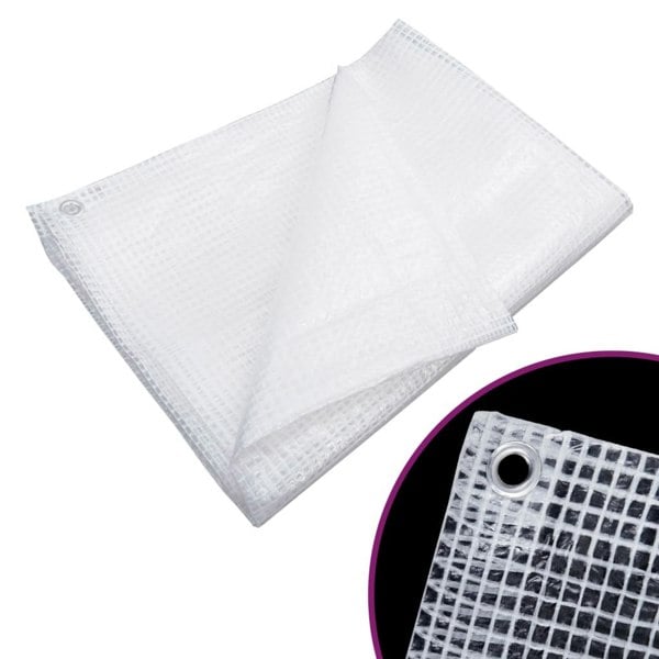 Berkfield Leno Tarpaulin 140 g/m�__ 8x12 m White