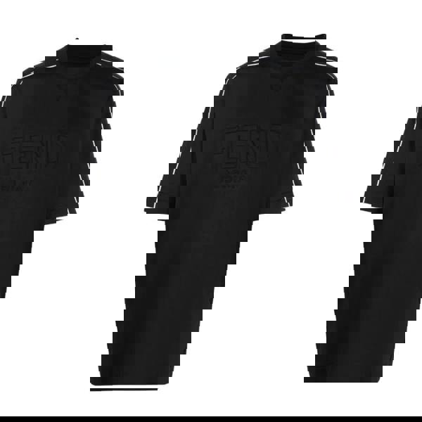 Fendi Logo Embossed Crewneck T-Shirt   in  Black