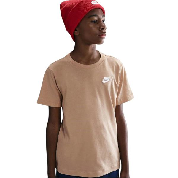 Nike Childrens/Kids Futura Classic Logo Regular T-Shirt - Hemp/White - 
