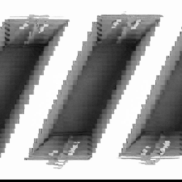 JVL Chroma Foldable Fabric Laundry Hamper with Lid for Bedroom and Bathroom Use, Grey