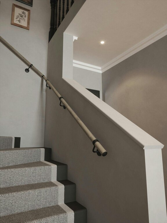 Handrails Direct Wappenbury Grey Straight Flight Handrail