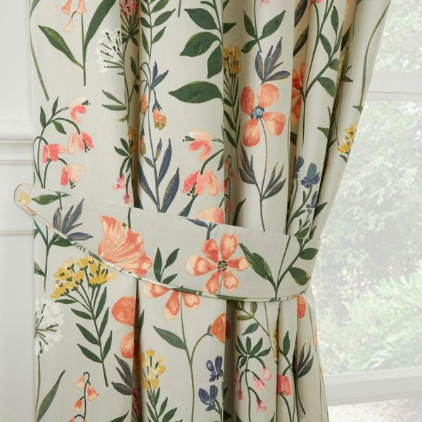 Sundour Meadow Ready Made Floral Pencil Pleat Curtains Multi