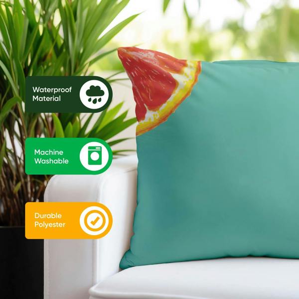 Gardenwize Pair of Outdoor Scatter Cushions – Grapefruit Design