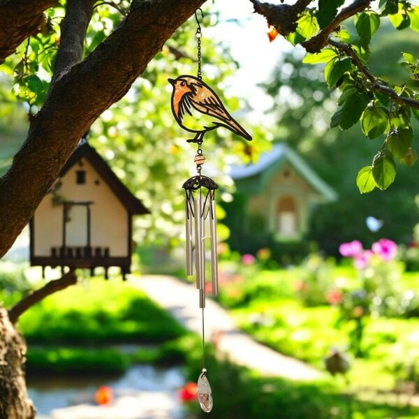 EDH Door Hardware Suncatcher Robin Wind Chime