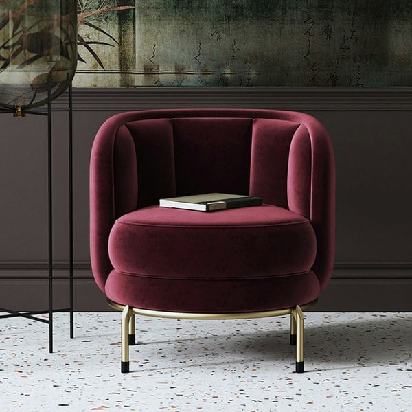 Weilai Concept Carver Accent Lounge Chair, Purple