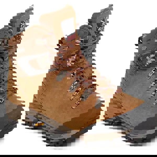 Karrimor Cheetah Womens Vibram Walking Hiking Lace Up Trekking Boots, brown outdoor hiking boots with lace-up closure and rugged sole for trekking.