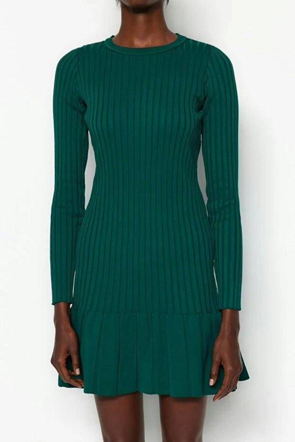 WOVCOR Mini Pleated Knit Dress