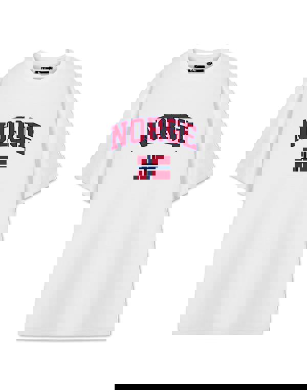 Show Me The Merch Unisex White Norway Short Sleeved T-Shirt