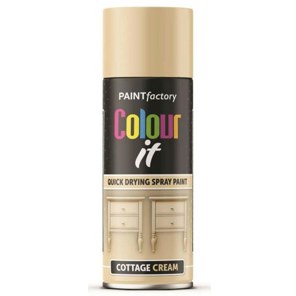 Paint Factory Cottage Cream Gloss Spray Paint 400ml