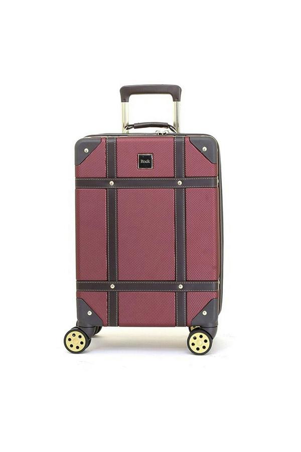 Rock Luggage Vintage Hard Shell Luggage Trunk Suitcase Set