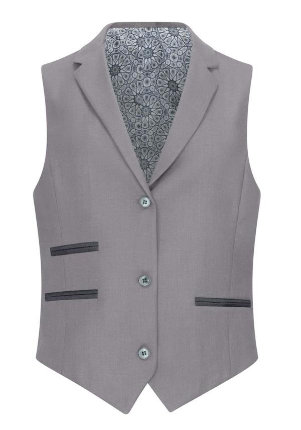 TruClothing Women's 3 Piece Tailored Fit Plain Grey Formal Office Suit
