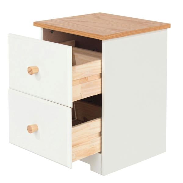 Core Products Set of 2 Colorado Rustic White 2-Drawer Bedside Cabinets