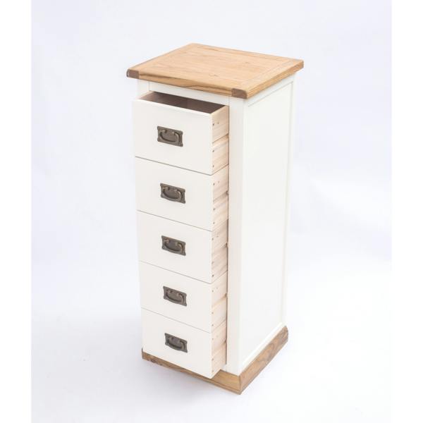 Cabinet Bits Tropea 5 Drawer Narrow Chest of Drawers Bras Drop Handle