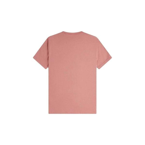Fred Perry Mens Embroidered Logo Cotton T-Shirt - Putty - 