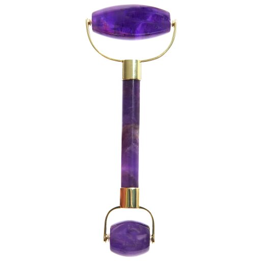 White Lotus Beauty Genuine Crystal Roller Chemical Free Amethyst