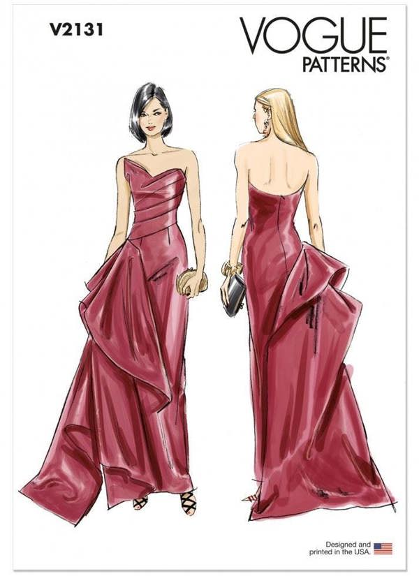 Vogue Sewing Pattern 2131, Dresses for Women, H5 (6-8-10-12-14) - Advanced