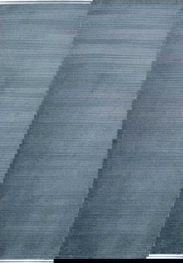Arlo Textured Rug in soft blue tones with a subtle stripe pattern, crafted from 100% polyester, ideal for stylish interiors.