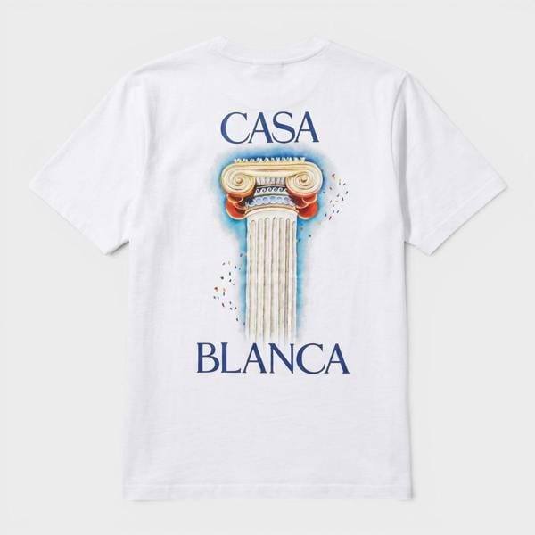 Casablanca Printed T-Shirt La Colomne White