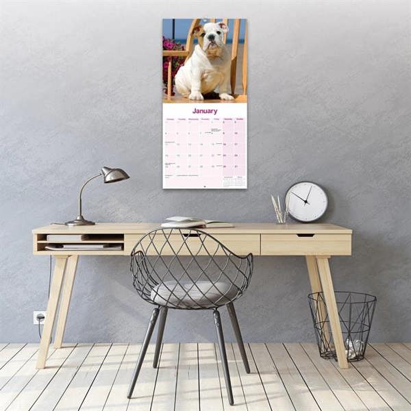 Bulldog Calendar 2027, Wall Calendars, Month To View, Dogs, Gift