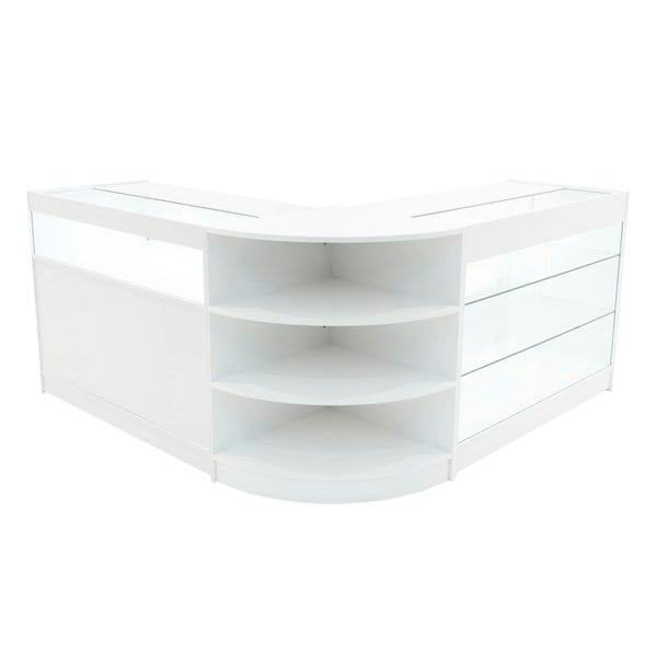 Monstershop Demeter LED Shop Counter Set K1200, B1200 & LM60 - White