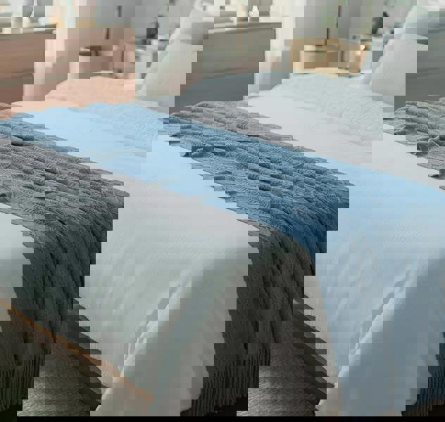 Anyhouz Anycozy Blue Faux Cashmere Throw Blanket Sofa Cover 150x230cm