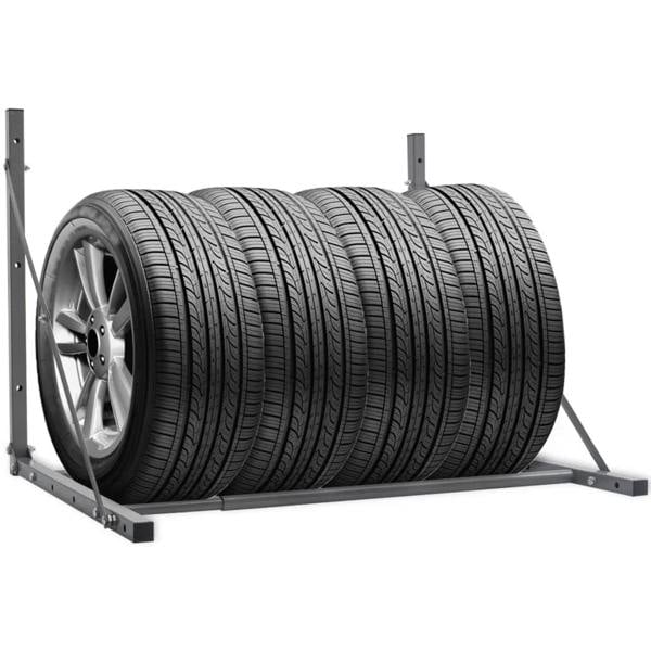 Berkfield Tyre Rack Silver Steel