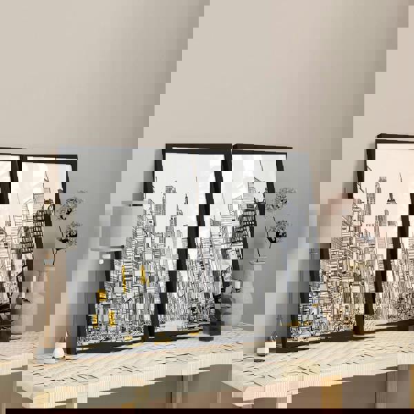 Wall Decor For Hallway | Set of 2 Urban Skyscrapers Wall art Prints