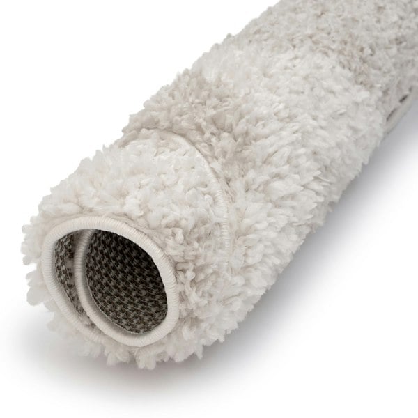 Moodi Shaggy Cream Rug, abstract design, soft underfoot feel | THE RUGS