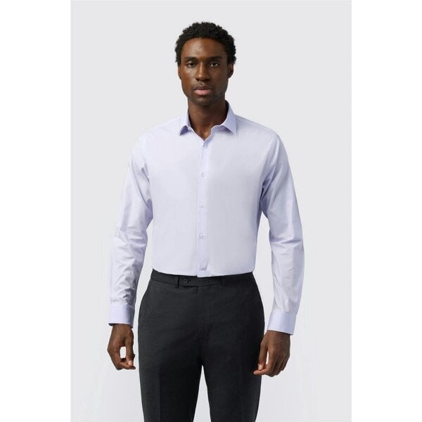 Limehaus Regular Fit Lilac Stretch Shirt