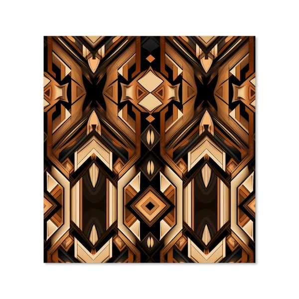 Warren Reed - Designer Black And Brown Intricate Pattern Kitchen Splashback