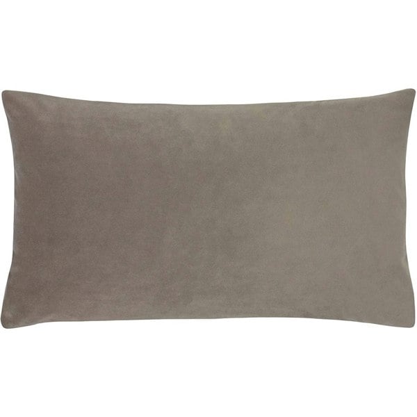 Evans Lichfield Sunningdale Velvet Rectangular Cushion Cover - Mink