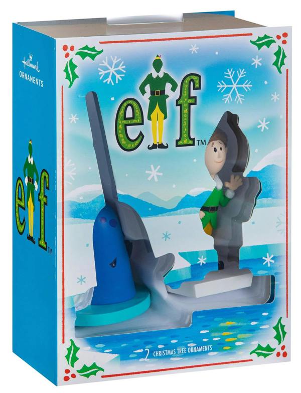 Elf Storied Moments  - Buddy the Elf & Mr Narwhal set of 2 Christmas Tree Ornaments