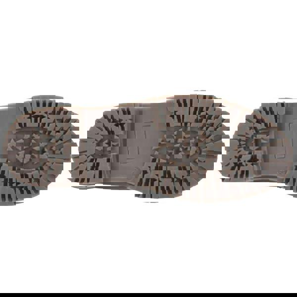 Cotswold Stroud Mens Leather Ankle Smart Country Lace Up Boots, close-up view of the sole showing durable rubber tread pattern for grip and stability.