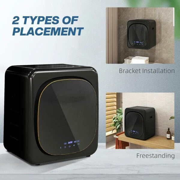 2.5 kg Compact Tumble Dryer, with UV Sterilisation - Black