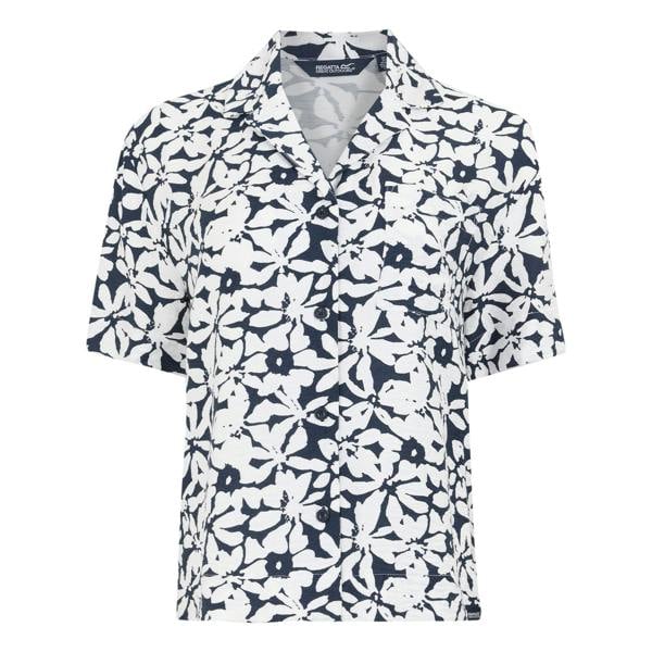 Regatta Womens Salise Floral Lightweight Shirt - Navy/White