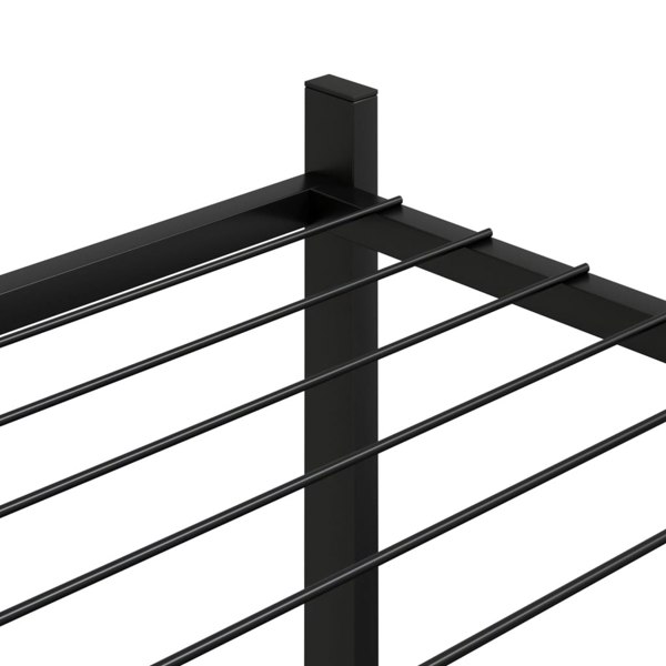 Berkfield Flower Stand 83x25x60 cm Black Iron