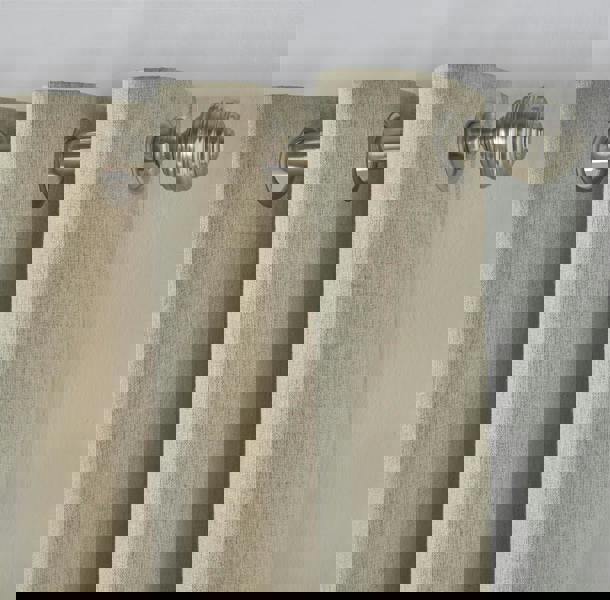 Luxury Living Linen Look Ring Top Blackout Curtains