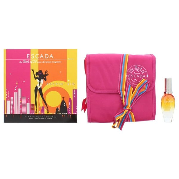 Escada Rockin Rio Eau de Toilette Gift Set : Eau de Toilette 30ml - Cosmetic Bag