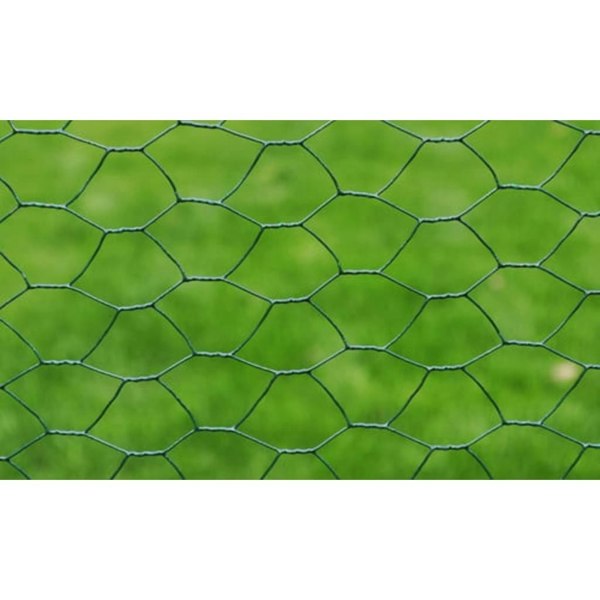 Berkfield Chicken Wire Fence Galvanised with PVC Coating 25x0.75 m Green