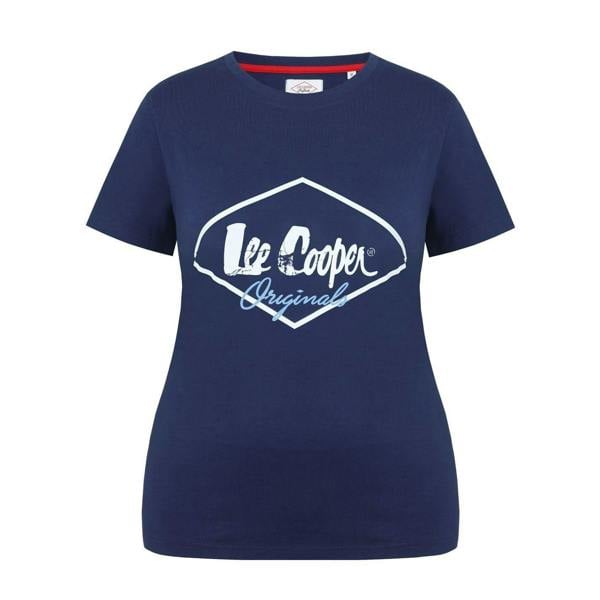 Lee Cooper Womens/Ladies Diamond Logo T-Shirt - Navy - 