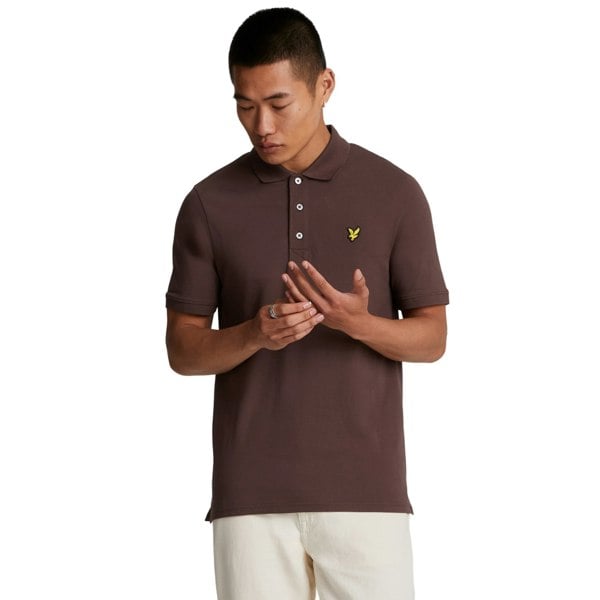 Lyle & Scott Mens Plain Polo Shirt - Deep Mahogany