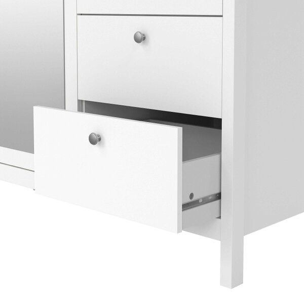 Wyld Haus Gossmere White Wardrobe 3 Doors 2 Drawers