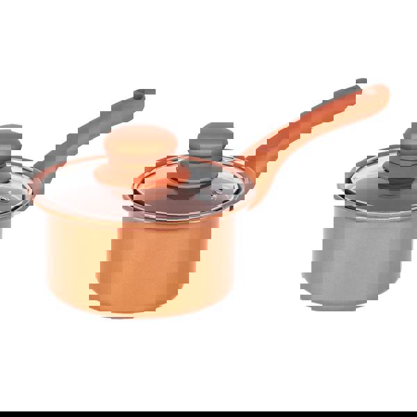 Gr8 Home 8 Piece Copper Carbon Steel Non-Stick Cookware Set with Lids